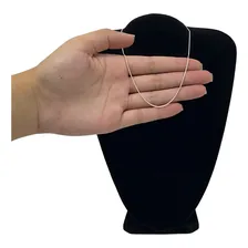 Corrente Colar Prata Italiana 925 Rabo De Rato 45cm Cor Prateado Foto mini 4