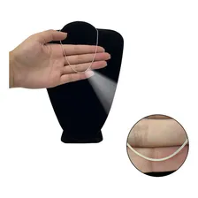 Corrente Colar Prata Italiana 925 Rabo De Rato 45cm Cor Prateado Foto mini 2