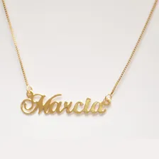Corrente Com Nome Personalizado - Marcia Cor Dourado Foto mini 1