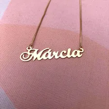 Corrente Com Nome Personalizado - Marcia Cor Dourado Foto mini 4