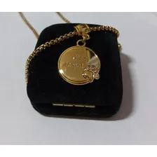 Corrente Com Pingente Mãe De Pet Cor Dourado Foto mini  2