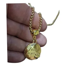 Corrente Com Pingente Mãe De Pet Cor Dourado Foto  mini 1