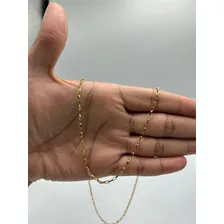Corrente Cordão Alongado 60cm Masculino Ouro 18k Cor Amarelo Foto mini 3