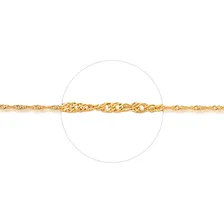 Corrente Cordão Ouro 18k Feminina Singapura 45cm Cor Amarelo Foto  mini 1