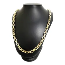 Corrente Cordão Baguete 30 Gramas 6mm 60cm Ouro 18k 750 Cor Amarelo Foto mini 1