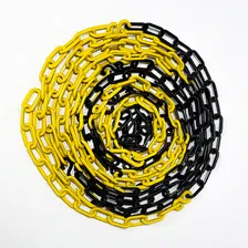Corrente De Plastico Zebrada Sinalização Elo G - 10 Metros Foto mini  2
