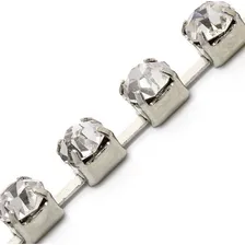Corrente De Strass E-NVK Em Metro Ss16 5 Metros Cor Prata Foto mini 4