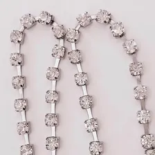 Corrente De Strass E-NVK Em Metro Ss16 5 Metros Cor Prata Foto mini 2