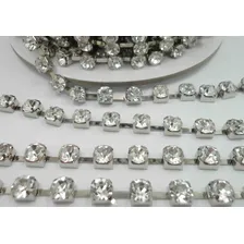 Corrente De Strass E-NVK Em Metro Ss16 5 Metros Cor Prata Foto mini 1
