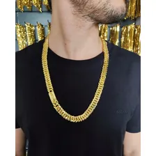 Corrente E Pulseira Masculino 13mm 100% Moeda Antiga Cor Dourado Foto mini 4