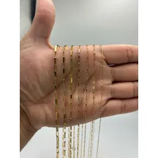 Corrente Feminina Choker Ouro 18k Tijolinho 45cm Foto mini 4