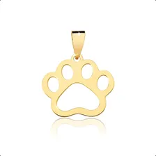 Corrente Feminina De Ouro 18k 750 45cm Com Pingente Patinha Cor Ouro Amarelo Foto mini  2
