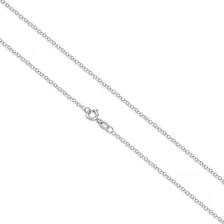 Corrente Feminina De Ouro Branco 18k Elo Português 45cm 1mm Foto mini 4