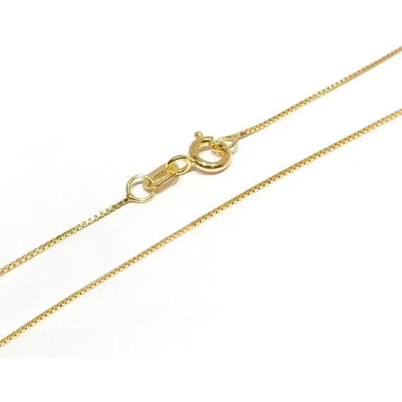 Corrente Feminina Ouro 18k - 750 Veneziana 50cm Cor Amarelo Foto 1