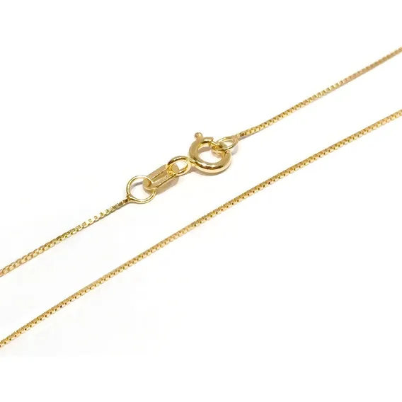 Corrente Feminina Ouro 18k Veneziana 45 Cm Cor Dourado Foto 1