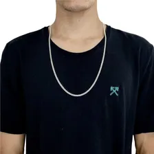 Corrente Grumet 3mm 70cm Escamada Prata 925 Italiana Maciça Foto mini 2