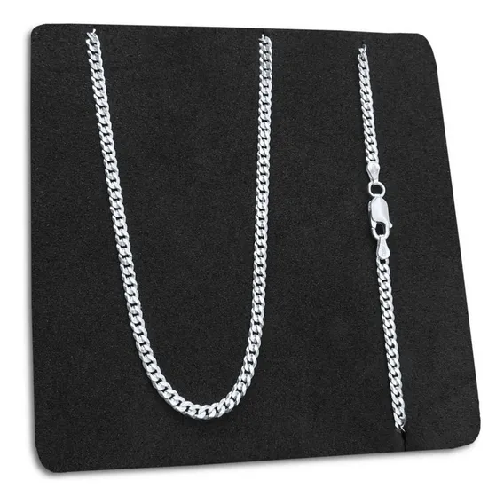 Corrente Grumet 3mm 70cm Escamada Prata 925 Italiana Maciça Foto 1