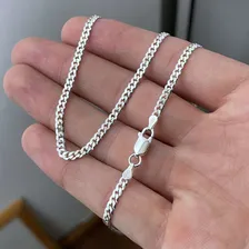 Corrente Grumet 3mm 70cm Escamada Prata 925 Italiana Maciça Foto mini 3