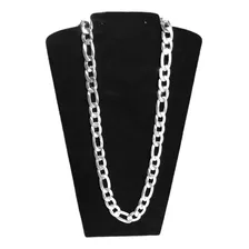 Corrente Grumet Escama 60cm Grossa Prata Maciça 14mm 3x1 Cor Prateado Foto mini 1