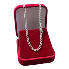 Corrente Grumet Italiana Prata 925 Maciça 60cm 3mm Masculina Foto mini 1