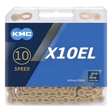 Corrente Kmc 10v Bike 116 Elos X10el Dourada Extra Light Foto mini 1