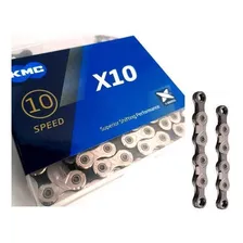 Corrente Kmc X10 Silver Prata 116l 10v Shimano Sram Mtb Foto mini 1