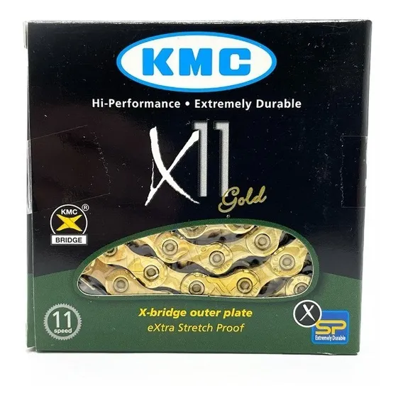 Corrente Kmc X11 Gold / Dourada 116 Elos - 11v Foto 1