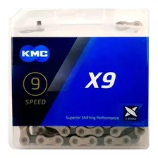 Corrente Kmc X9 Silver Prata 116l 9v Shimano Sram Mtb Speed Foto mini 1