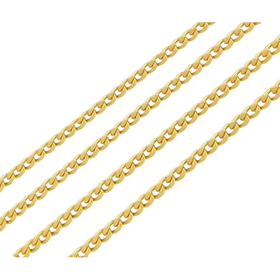 Corrente Maciça Masculina Grumet 0,90mm 60cm Em Ouro 18k Cor Amarelo Foto 1