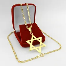 Corrente Masculina 50cm 3mm + Estrela Folheado Ouro Cr712 Cor Dourado Foto mini 4