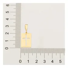 Corrente Masculina Folheada Ouro Cordão 60 Cm Pingente Cruz Cor Dourado Foto mini  3