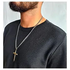 Corrente Masculina Grumet Aço Inox Cirúrgico Prateada Foto mini  2