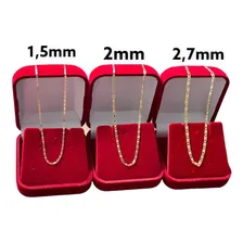 Corrente Masculina Piastrine Maciça Em Ouro 18k-750 Cor Amarelo Foto mini 3