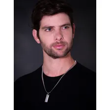Corrente Masculina Pingente Placa Pai Nosso J-1377 Aço Inox Cor Prata Foto mini 2
