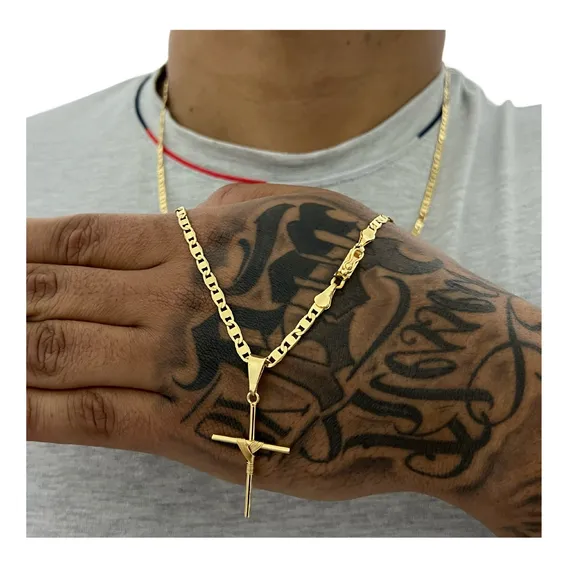 Corrente Moeda Antiga Banhada Ouro 24k Não Descascar Top Cor Dourado Foto 1