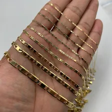 Corrente Ouro 18k Feminina 45cm 2,2mm Piastrine Cor Amarelo Foto mini 4