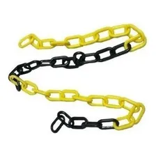 Corrente Para Sinalização Plástica Amarelo Preto 15 Metros G Foto mini 3