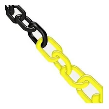 Corrente Para Sinalização Plástica Amarelo Preto 15 Metros G Foto mini 2