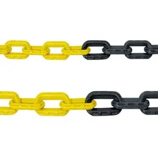 Corrente Para Sinalização Plástica Amarelo Preto 15 Metros G Foto mini 1