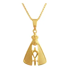 Corrente Pingente Nossa Senhora Aparecida Banhado A Ouro 18k Cor Dourado Foto mini 2