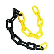 Corrente Plástica Para Calha De Chuva Elo Grande Cx 15 Mts Cor Zebrada (Amarelo/Preto) Foto mini 2