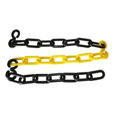 Corrente Plástica Para Calha De Chuva Elo Grande Cx 15 Mts Cor Zebrada (Amarelo/Preto) Foto mini 4
