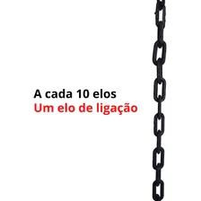 Corrente Plástica Pedestal Elo Pequeno Preta 10m Plastcor Cor Preto Foto mini 4