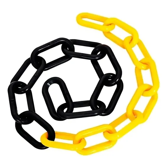 Corrente Plastica Pequena Am/pt - Plastcor Cor Amarelo E Preto Foto 1