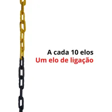 Corrente Plástica Segurança Sinalização Elo G Zebrada 10 Mt Foto mini 3