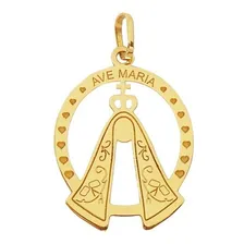 Corrente Portuguesa + Pingente Nossa Senhora Ouro 18k Maria Cor Amarelo Foto mini 2