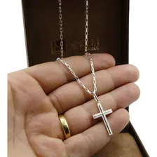 Corrente Prata 925 Masculino 70cm Cartier + Crucifixo Joia Foto mini 4