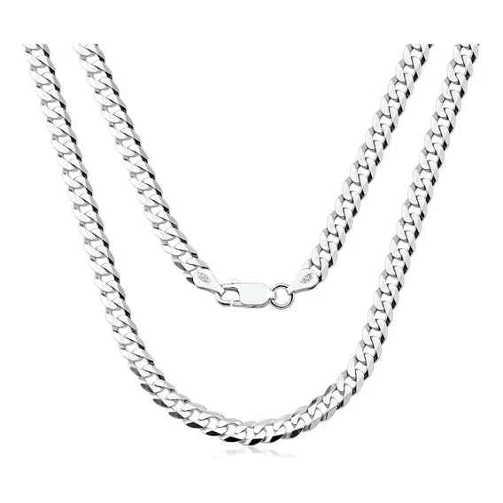 Corrente Prata 925 Masculino Grumet 60cm 5mm Italiana Foto 1