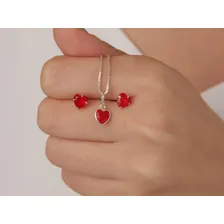 Corrente Prata Feminina Com Brinco Cores Prata 925 Foto mini  2