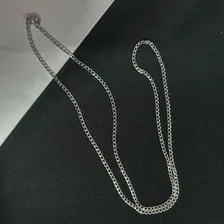 Corrente Prata Fina Masculina Pescoço Aço Inoxidavel 70cm Foto mini 3